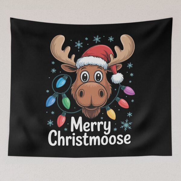 Item preview, Merry Christmoose Christmas Moose Holiday designed and sold by Sunset4Bones.