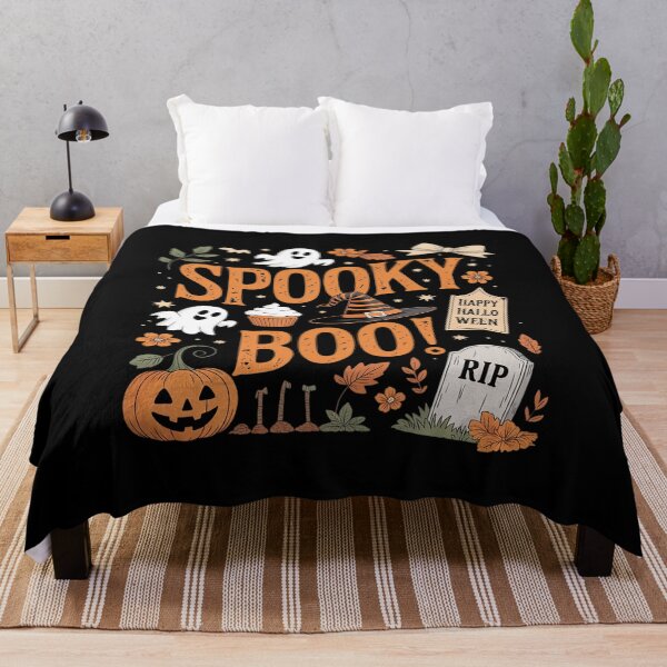 Item preview, Boho Floral Fall Happy Halloween Autumn Spooky Season designed and sold by JulienAureo.