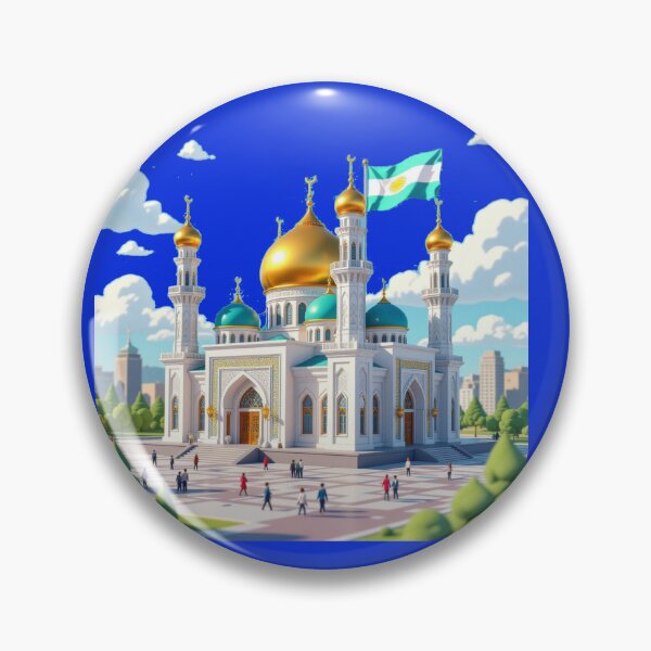 Item preview,  Title Almaty Central Mosque Kazakhstan – 3D Funny Sketch,  designed and sold by PaintMeWorld.