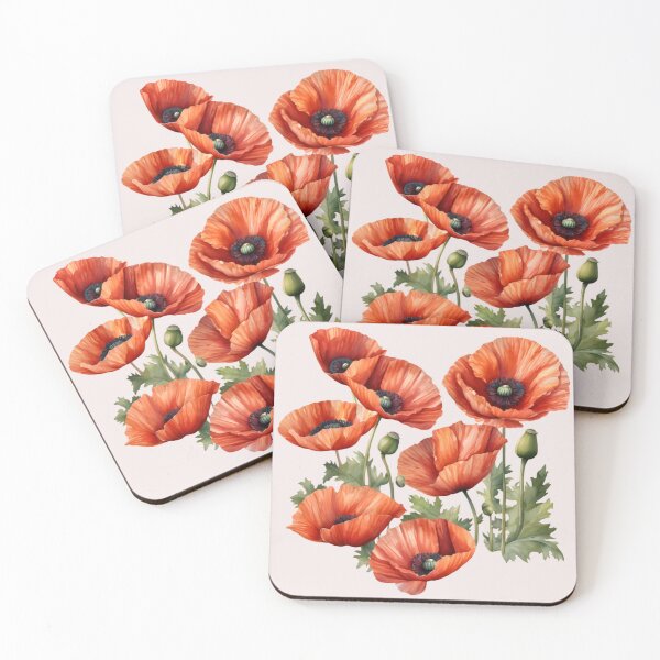 Aperçu de l'œuvre Aquarelle de coquelicot rouge | Art floral | Aquarelle | Cadeau pour amateur d'art | Cadeau pour amoureux des fleurs créée et vendue par UnhingedBird.
