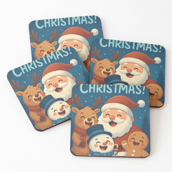 Item preview, Cute Kawaii Christmas Santa Claus Reindeer Snowman Gingerbread Winter designed and sold by Lyvion design.