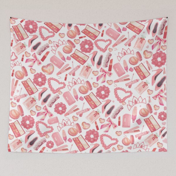 Item preview, Glam Pink Cosmetics & Beauty Icons Seamless Pattern designed and sold by DesignYourWaystore.