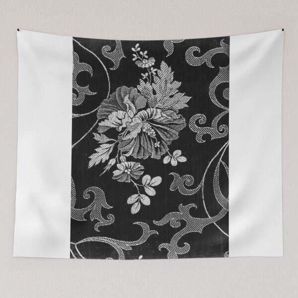 Item preview, Monochrome Elegance – Regency Floral Damask designed and sold by WheelieGdArt.