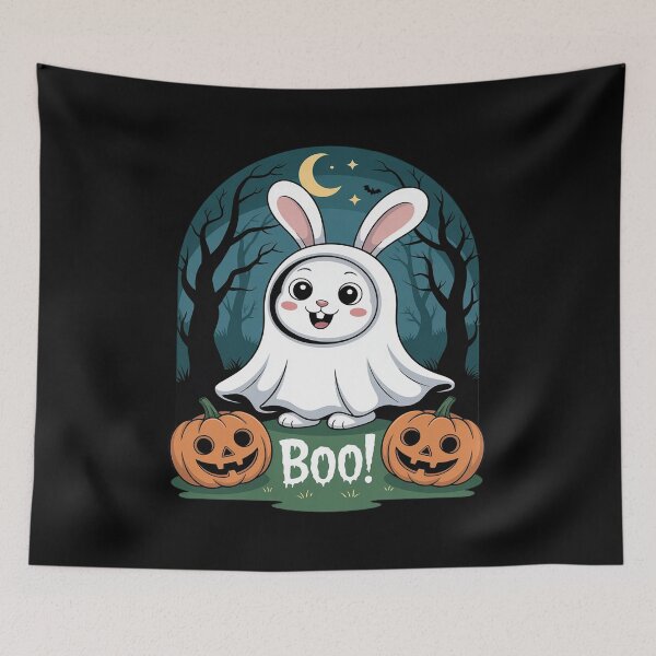 Item preview, Boo Bunny Ghost Halloween Cute Rabbit designed and sold by ticlitule.