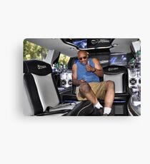 In the back of my limo Canvas Print