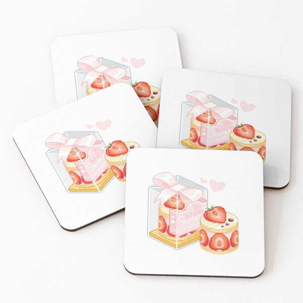 Item preview,  Cute strawberry shortcake pixel designed and sold by croissantback.