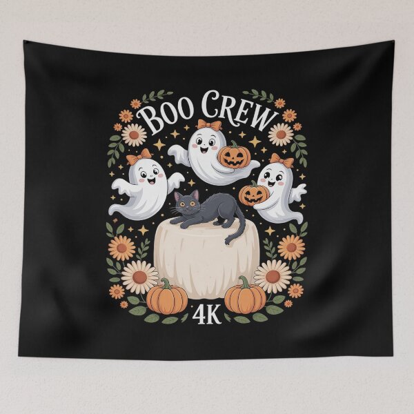 Item preview, Boo Crew Pre K 4 Teacher PK4 Girly Halloween Floral Ghost designed and sold by ticlitule.