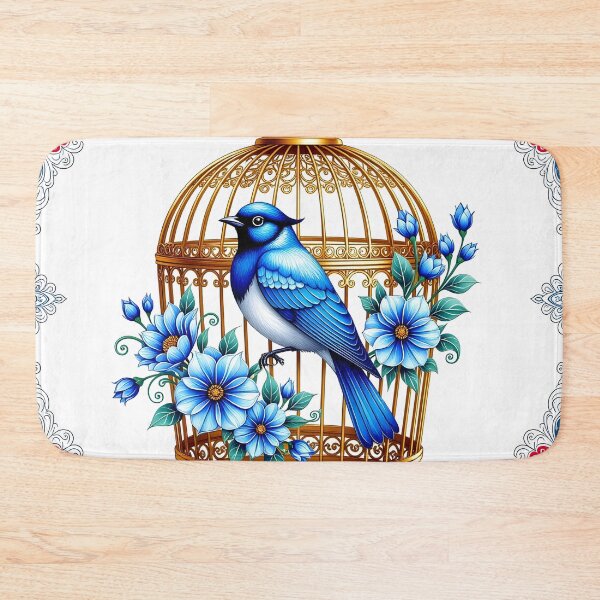 Item preview, Blue Bird and Gold Cage designed and sold by Sharon Schwalbe.