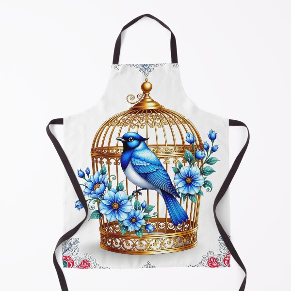 Item preview, Blue Bird and Gold Cage designed and sold by Sharon Schwalbe.