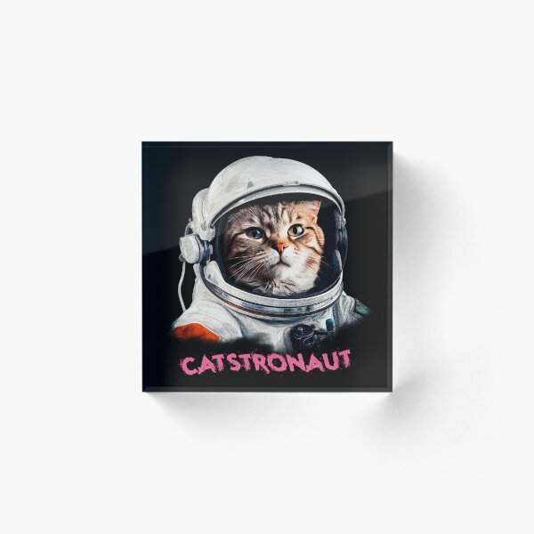 Aperçu de l'œuvre Chat astronaute drôle créée et vendue par Pixel & Petal.