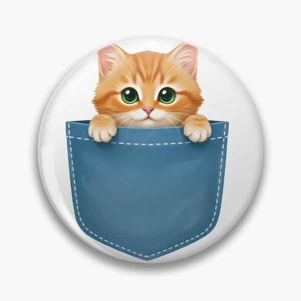 Item preview, Pocket Cat | Cute Orange Tabby Kitten in a Pocket designed and sold by TheArtForge.