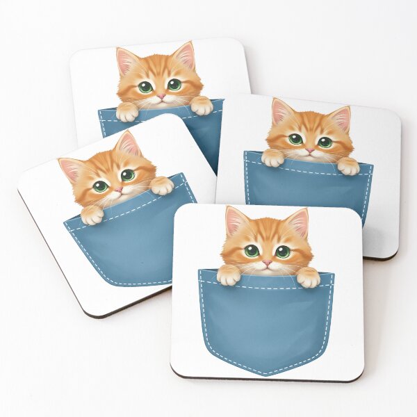 Item preview, Pocket Cat | Cute Orange Tabby Kitten in a Pocket designed and sold by TheArtForge.