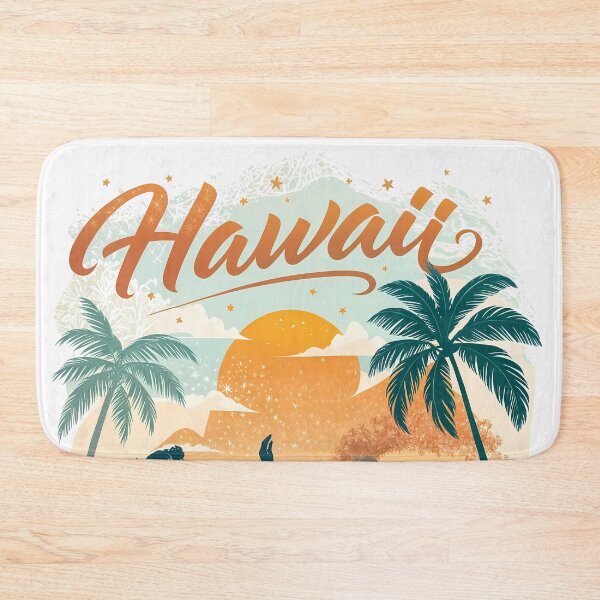 Item preview, Vintage Hawaii Sunset Travel Art– Tropical Hula Dancer Beach Art designed and sold by Witsprings.