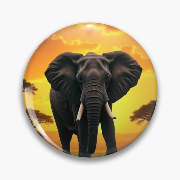 Item preview, Majestic Elephant at Sunset – Wildlife Art Print designed and sold by Pulse Of Africa.