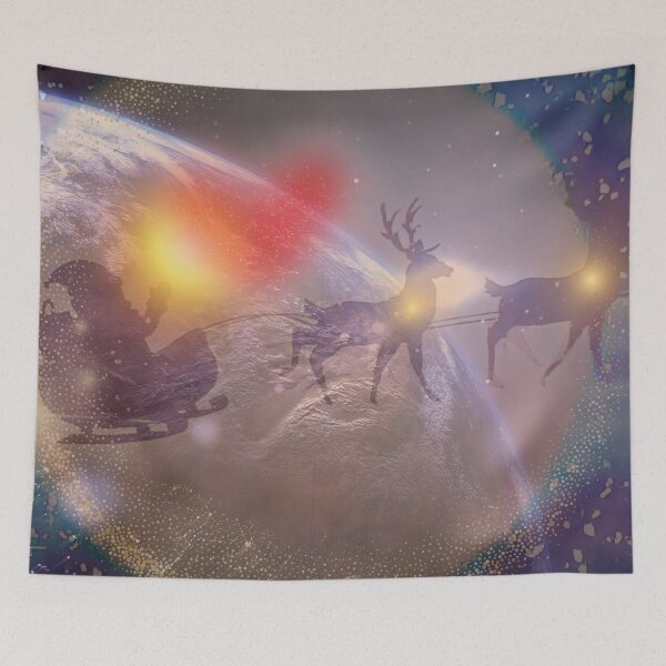 Item preview, Merry Christmas with Love and Light – Cosmic Edition designed and sold by DadimLovesPunky.