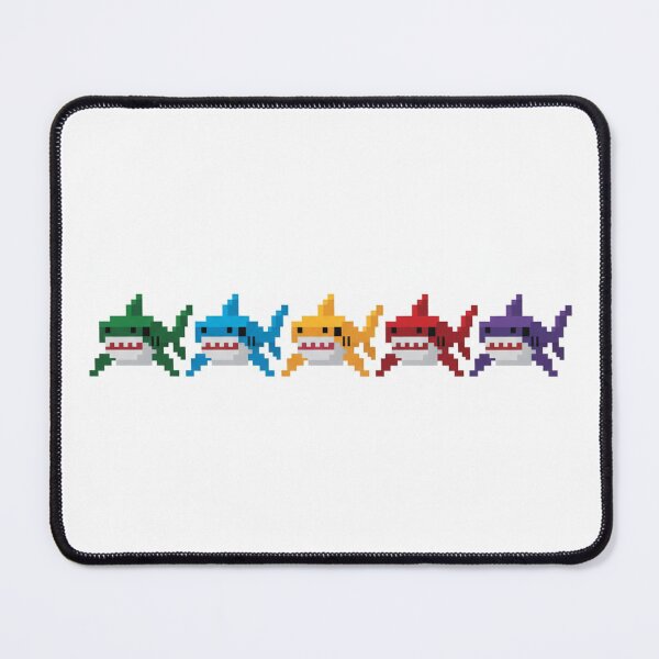 Item preview, Shark pixel art 8 bit farm retro chicken designed and sold by CheeseBlueprint.