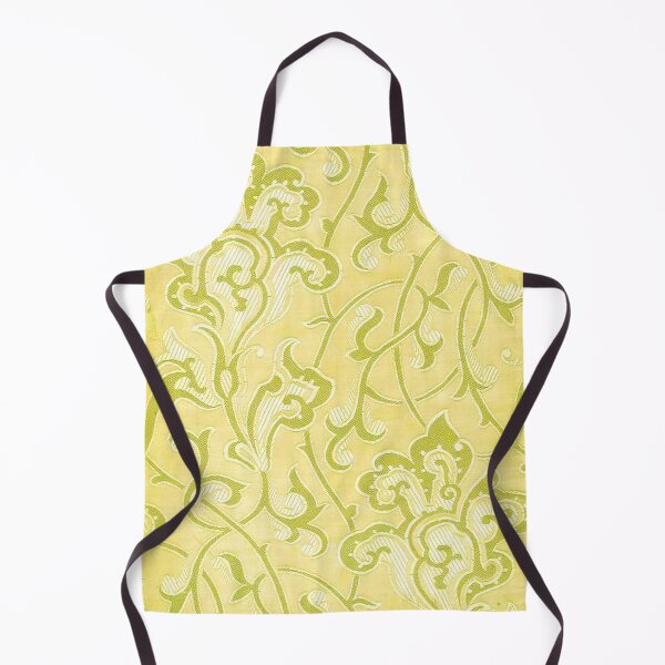 Item preview, Golden Chartreuse Elegance – Rococo Revival Damask designed and sold by WheelieGdArt.