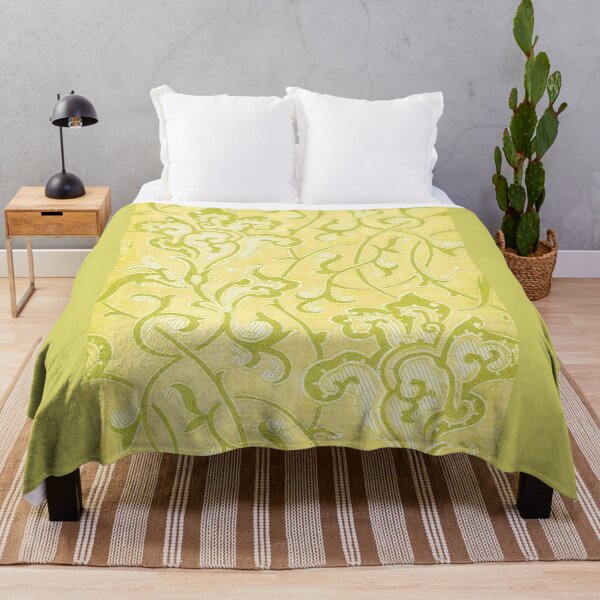 Item preview, Golden Chartreuse Elegance – Rococo Revival Damask designed and sold by WheelieGdArt.