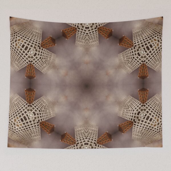 Item preview, Kaleidoscopic skyscrapers – fog in precise order / Swiss Artwork Photography designed and sold by Raphael Wolf.