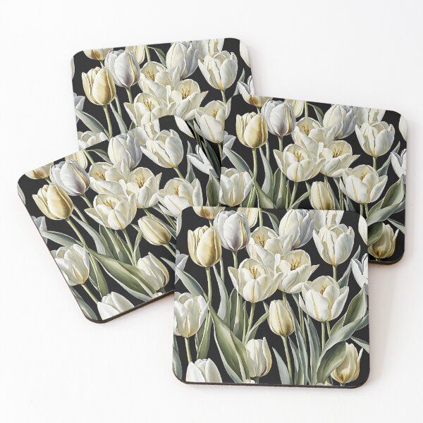 Aperçu de l'œuvre Peinture à l’aquarelle de fleurs de tulipes blanches | Art floral | Aquarelle | Cadeau pour les amateurs d'art | Cadeau pour les amoureux des fleurs créée et vendue par UnhingedBird.