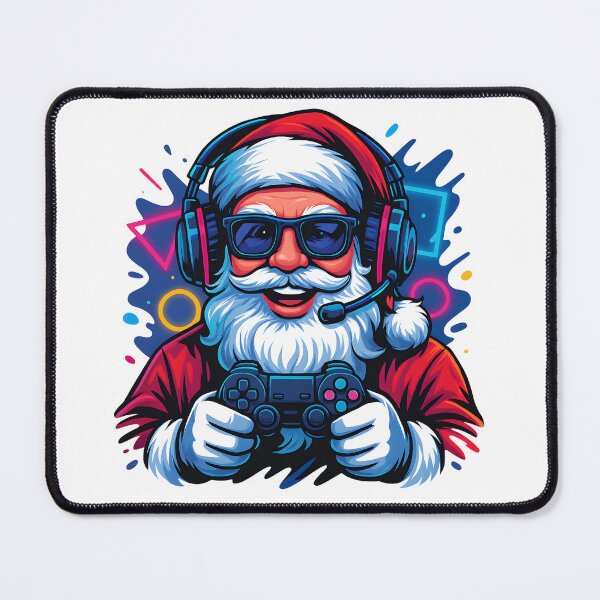 Item preview, Gamer Santa Pop Art Illustration designed and sold by CosmoPixelArts.