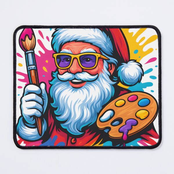 Item preview, Cool Painter Santa Pop Art Illustration designed and sold by CosmoPixelArts.