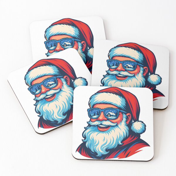 Item preview, Santa with Snowy Reflections Pop Art designed and sold by CosmoPixelArts.