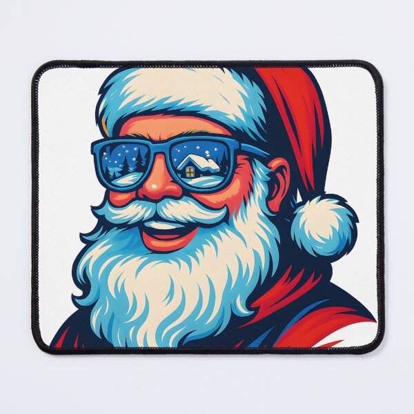 Item preview, Santa with Snowy Reflections Pop Art designed and sold by CosmoPixelArts.