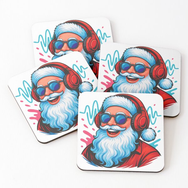 Item preview, DJ Santa Listening to Christmas Beats designed and sold by CosmoPixelArts.