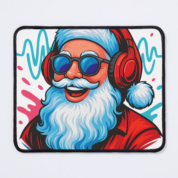 Item preview, DJ Santa Listening to Christmas Beats designed and sold by CosmoPixelArts.