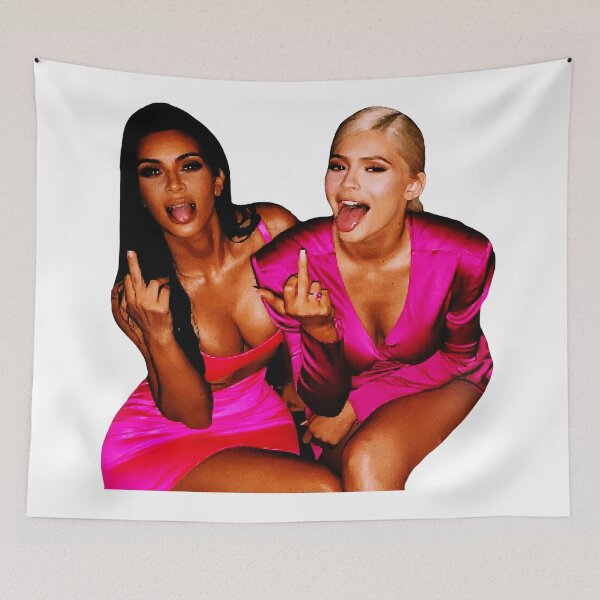 Item preview, Kim And Kylie X Middle Fingers Sticker designed and sold by sjokekannaig.
