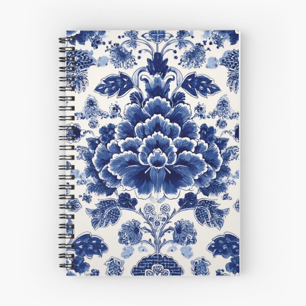 Item preview, Royal Delft Blue Floral Composition Pattern designed and sold by GrinGalore.