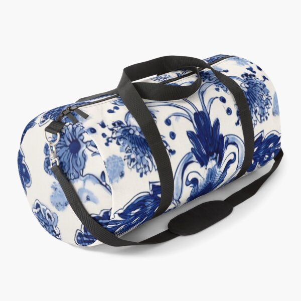 Item preview, Royal Delft Blue Floral Composition Pattern designed and sold by GrinGalore.