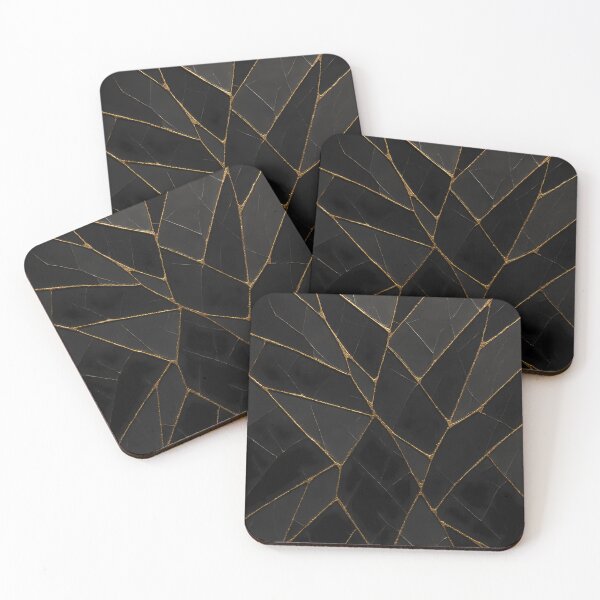 Item preview, Dark Metallic Shattered Glass – Elegant Abstract Design designed and sold by mhose3.