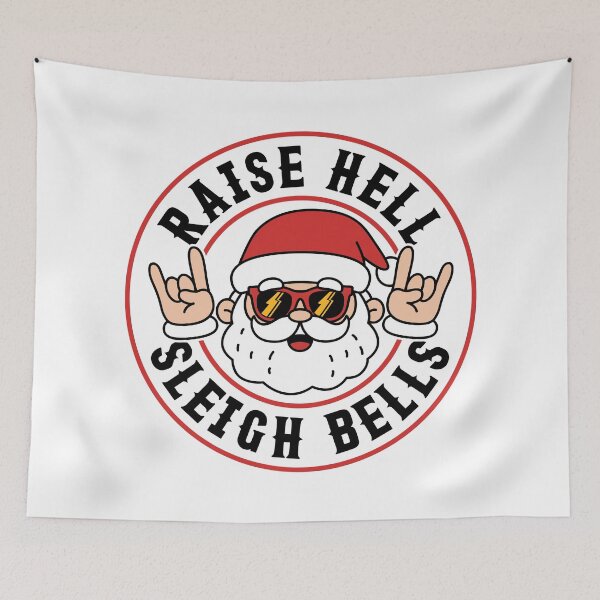 Item preview, Raise Hell Sleigh Bells - Rock & Roll Santa Christmas Heavy Metal Music Mashup designed and sold by Brogress Project.