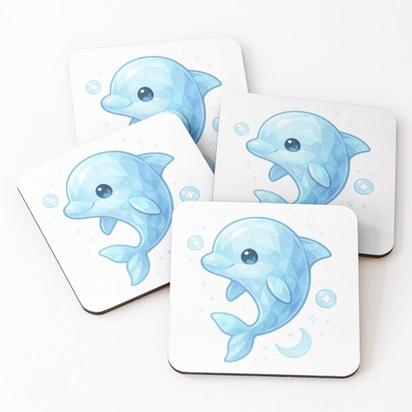 Item preview, Ice Dolphin Spirit | Crystal Dolphin Sticker & Pastel Ocean Guardian Art designed and sold by HerDreamCodes.