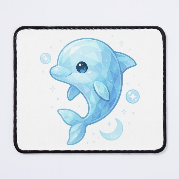 Item preview, Ice Dolphin Spirit | Crystal Dolphin Sticker & Pastel Ocean Guardian Art designed and sold by HerDreamCodes.