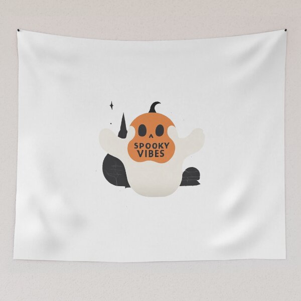 Item preview, Spooky Vibes Pumpkin Ghost | Cute Halloween Jack O Lantern designed and sold by ArcticPastel.