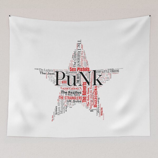 Item preview, UK Punk Star – Classic British Punk Bands Word Art Design designed and sold by 133DandC.