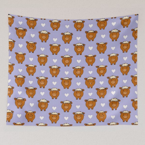 Item preview, Highland cow pastel purple designed and sold by Highlandlass365.