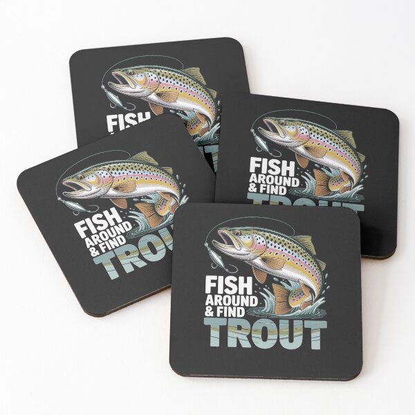 Item preview, Funny Fishing Fish Around & Find Trout Sarcastic designed and sold by Cute & Sassy Custom Gifting Boutiques.