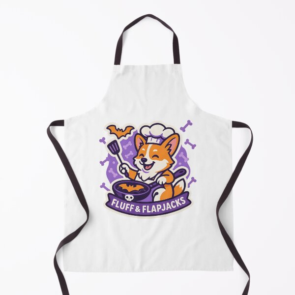 Item preview, Fluff & Flapjacks — Corgi Chef Halloween Pancakes designed and sold by Cheerioza.