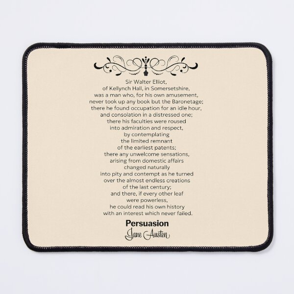 Item preview, First line quote. Persuasion by Jane Austen designed and sold by redcatdecor.