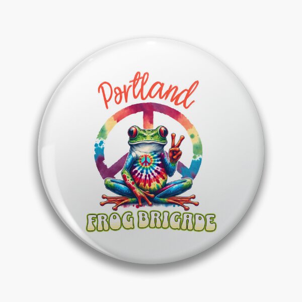 Item preview, Portland Frog Brigade — Peace Frog retro Design designed and sold by CeliaZnx.