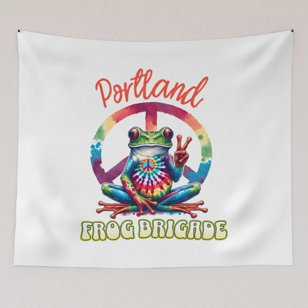 Item preview, Portland Frog Brigade — Peace Frog retro Design designed and sold by CeliaZnx.