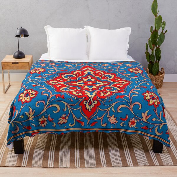 Item preview, Blue carpet, floral explosion designed and sold by Sigtrix.