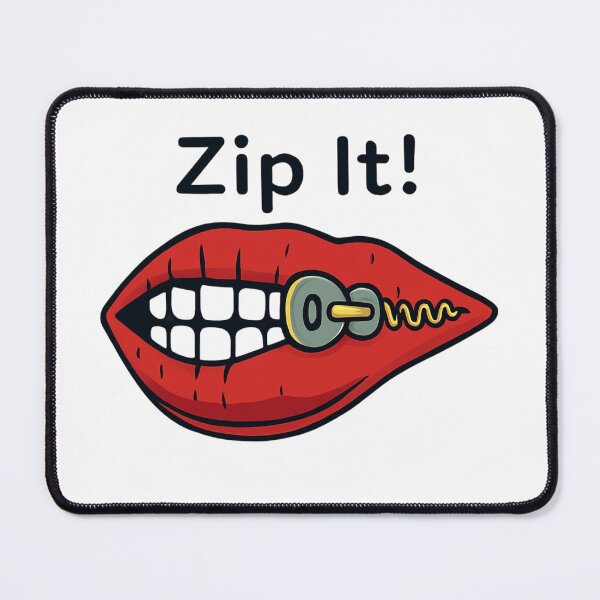 Item preview, Zip It – Bold Zipper Mouth Design designed and sold by BestDetailer.