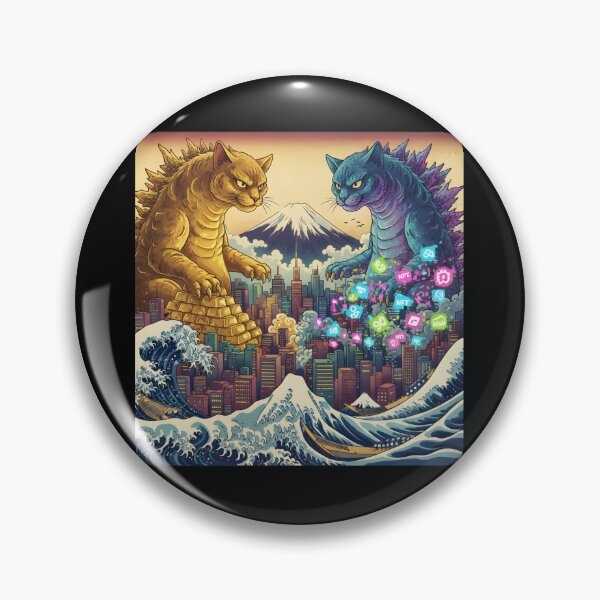 Item preview, CatZilla: Gold vs NFTs Battle designed and sold by KakangMudi.