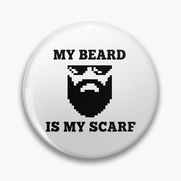 Item preview, Pixel Beard Is My Scarf | 8-Bit Bearded Man with Sunglasses Gift designed and sold by Kubala.