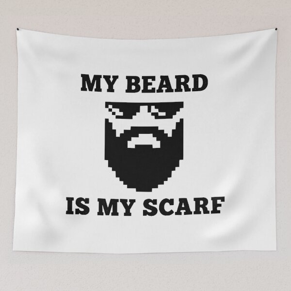 Item preview, Pixel Beard Is My Scarf | 8-Bit Bearded Man with Sunglasses Gift designed and sold by Kubala.